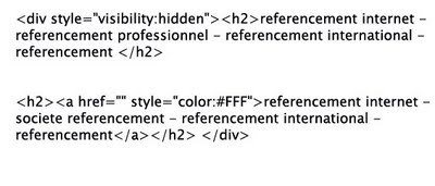 Déréférencer son site avec un calque invisible